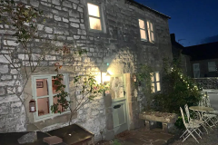 Peak District Derbyshire cottages Taddington front night